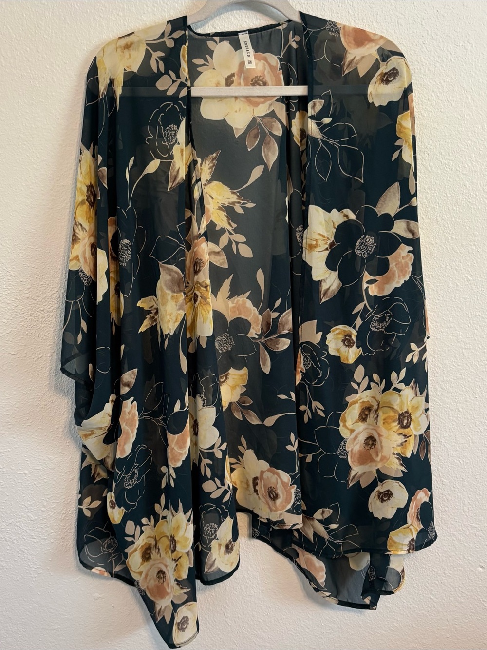 Sheer floral cardigan Emerald one size cottagecore witchcore boho